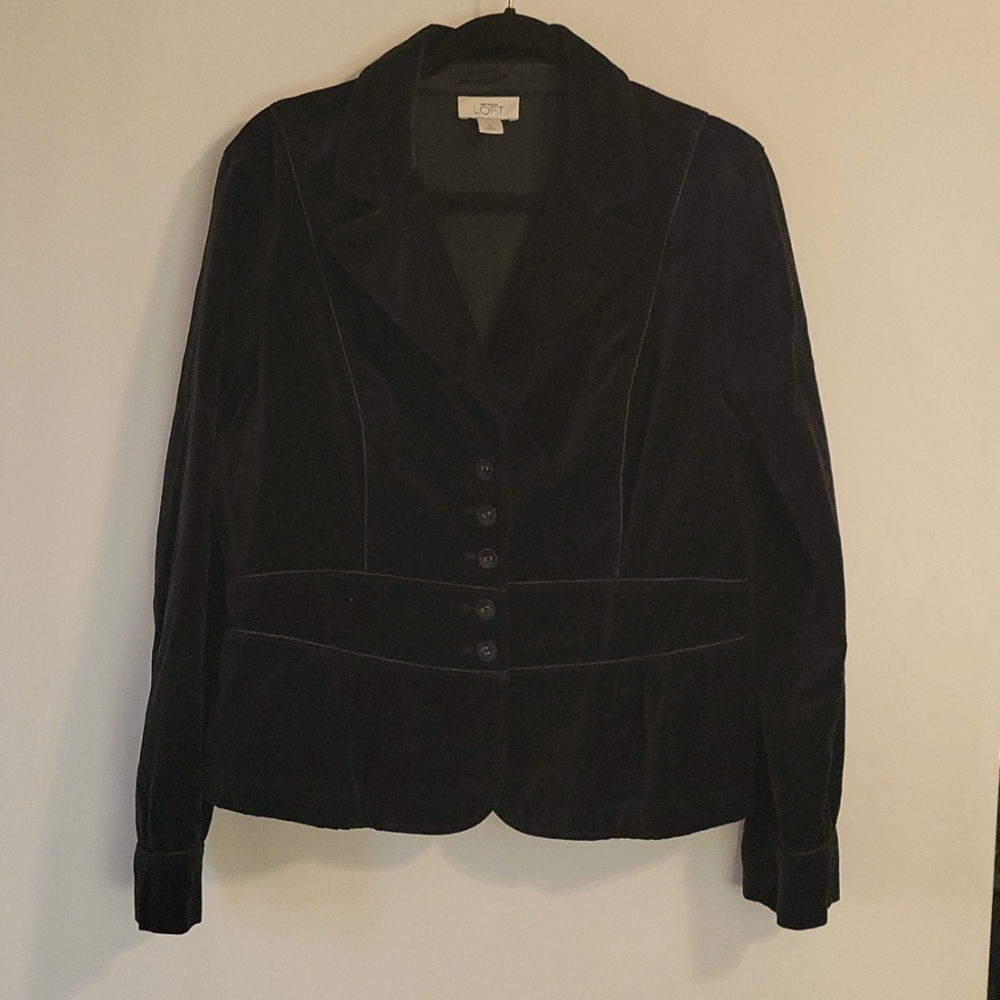 Ann Taylor Loft velvet victorian jacket-12